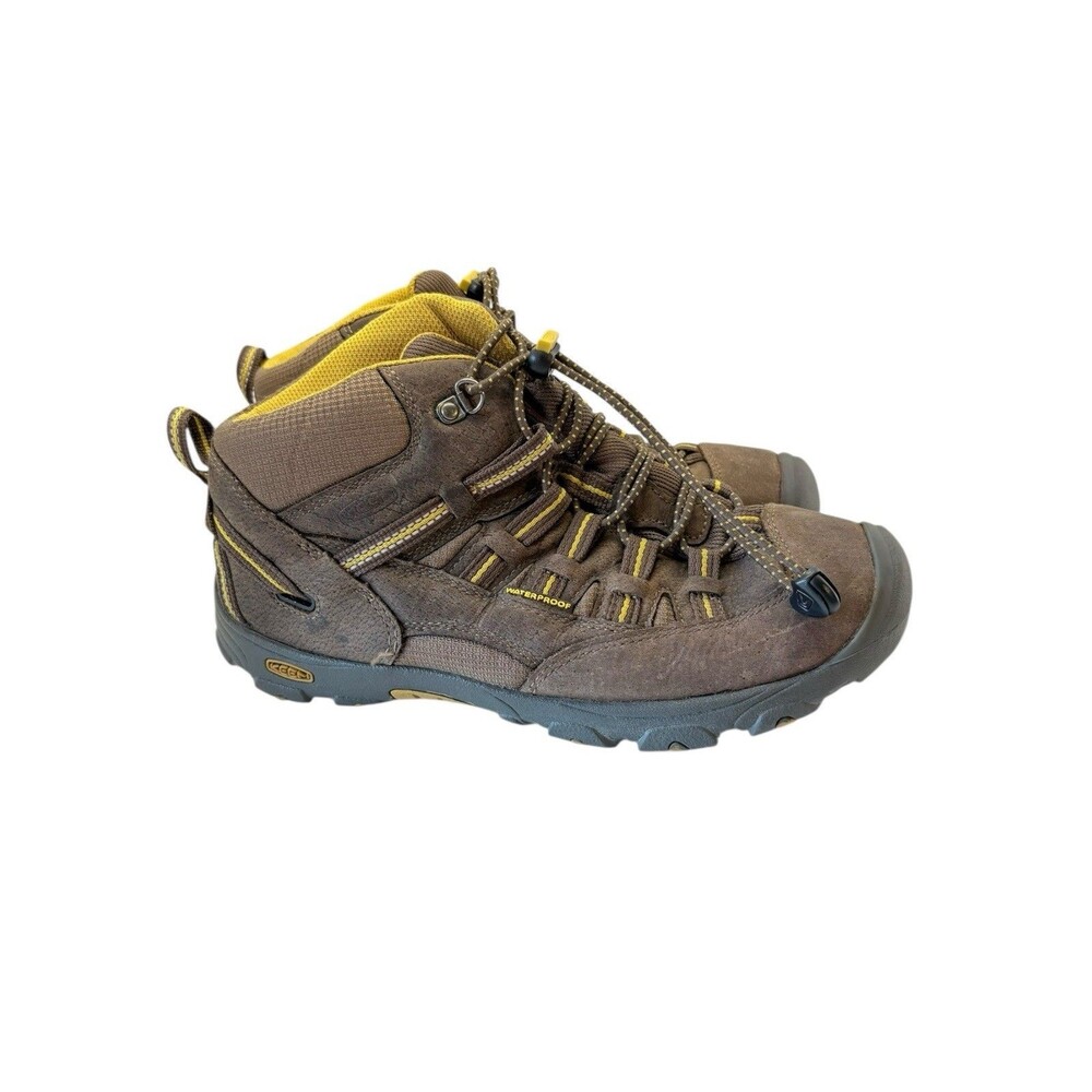 Keen Targhee II Mid Men's Size 5 Brown Yellow Waterproof Hiking Boot KEEN.DRY